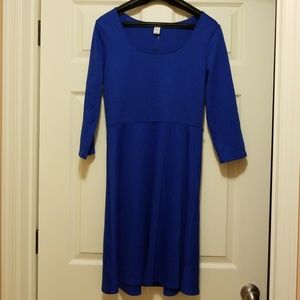 Royal blue scoop neck dress